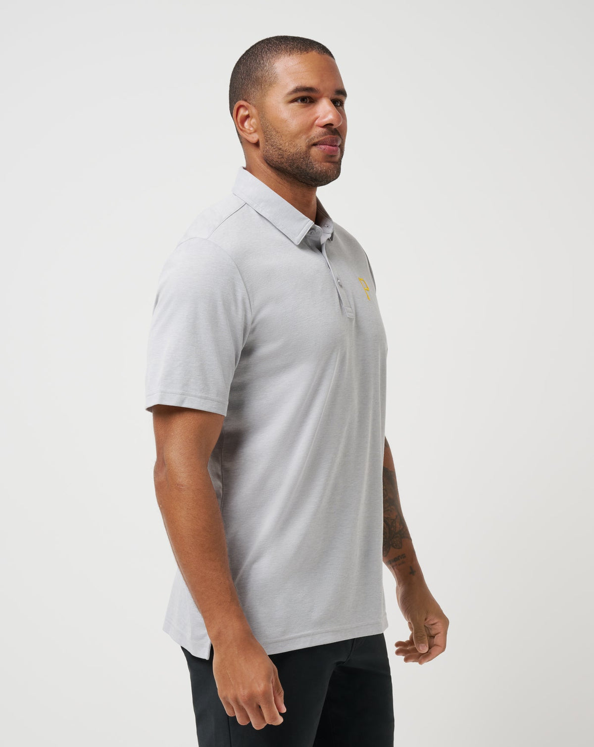 Pittsburgh Pirates Playoff Pitch Polo Heather Grey | Travis Mathew