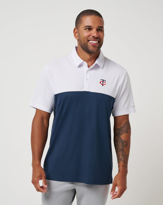 Minnesota Twins Home Run Leader Polo White/Navy | Travis Mathew