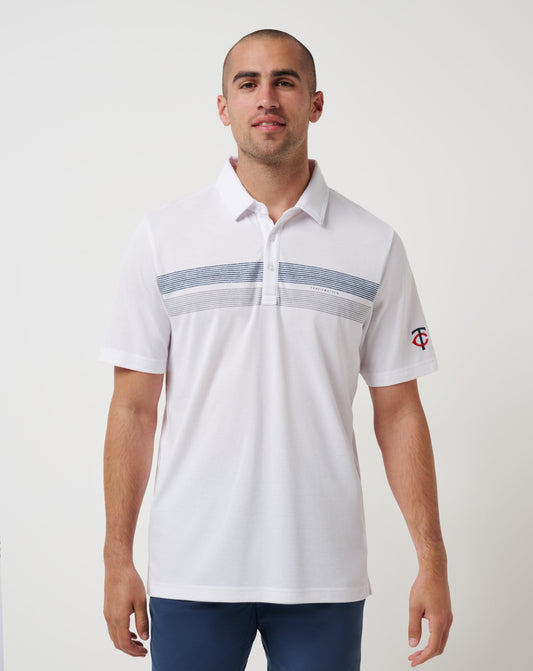 Minnesota Twins Top Recruit Polo White | Travis Mathew