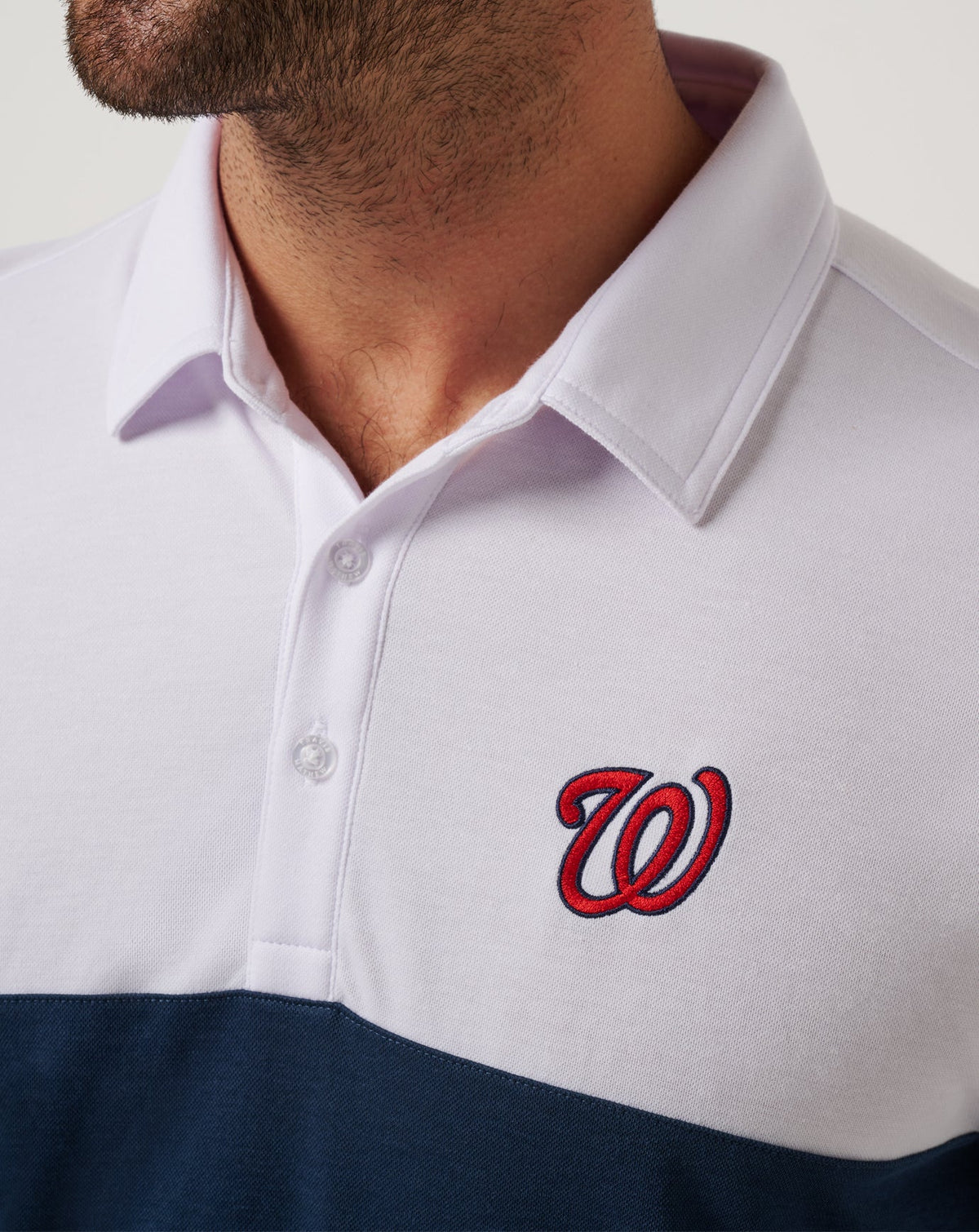 Washington Nationls Home Run Leader Polo White/Navy | Travis Mathew
