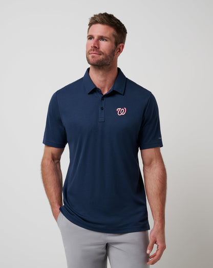 Washington Nationals Playoff Pitch Polo Navy | Travis Mathew