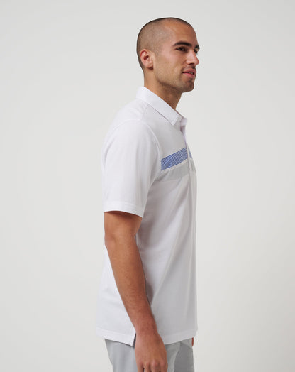 Cincinatti Reds Top Recruit Polo White | Travis Mathew