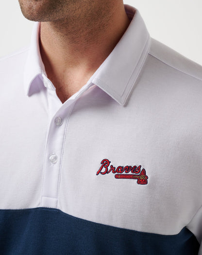 Atlanta Braves Home Run Leader Polo White/Navy | Travis Mathew