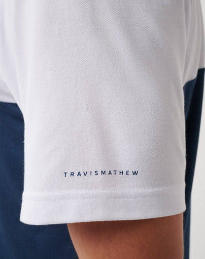 Atlanta Braves Home Run Leader Polo White/Navy | Travis Mathew