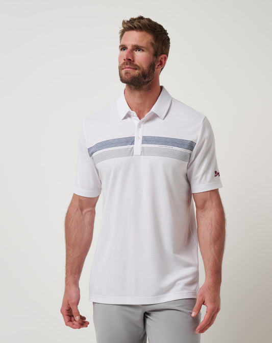 Atlanta Braves Top Recruit Polo White | Travis Mathew