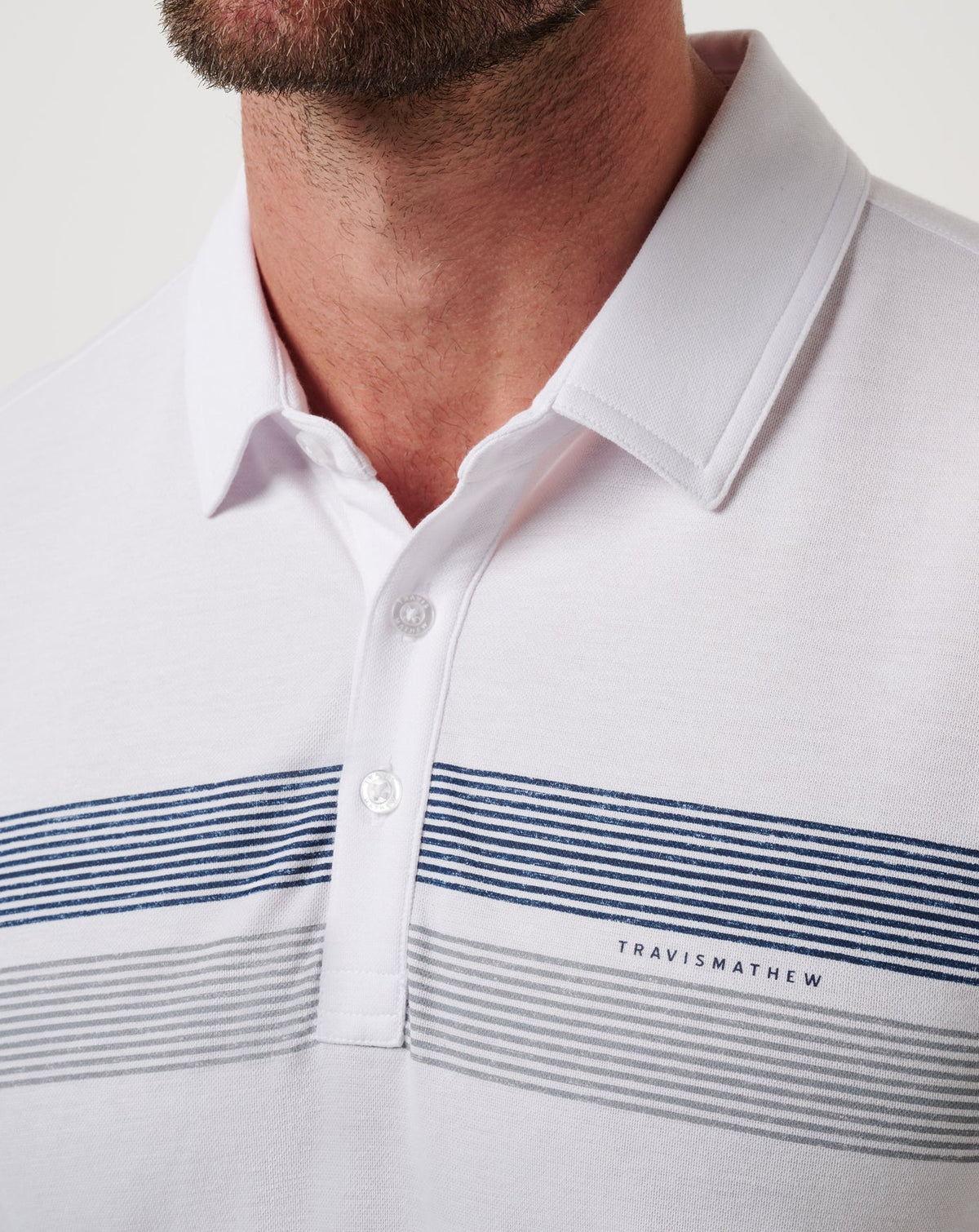 Atlanta Braves Top Recruit Polo White | Travis Mathew