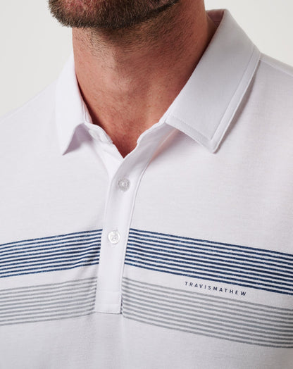 Atlanta Braves Top Recruit Polo White | Travis Mathew