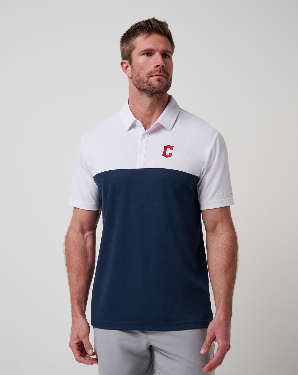 Cleveland Guardians Home Run Leader Polo White/Navy | Travis Mathew