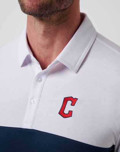 Cleveland Guardians Home Run Leader Polo White/Navy | Travis Mathew