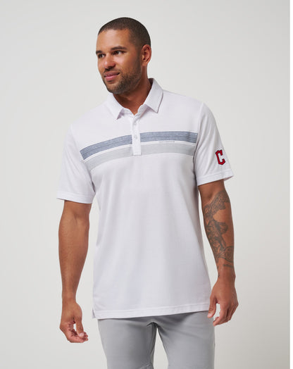Cleveland Guardians Top Recruit Polo White | Travis Mathew