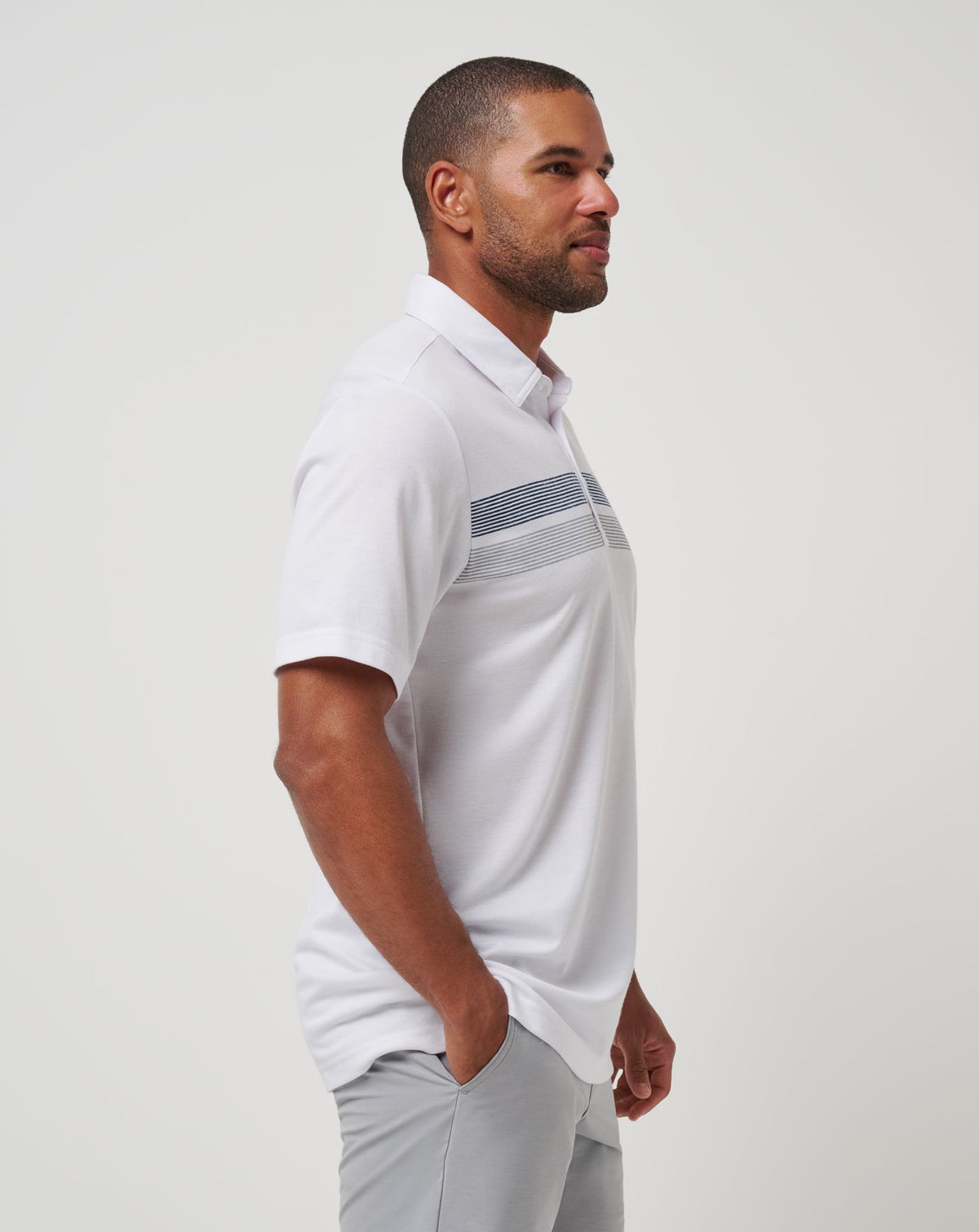 Cleveland Guardians Top Recruit Polo White | Travis Mathew