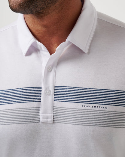 Cleveland Guardians Top Recruit Polo White | Travis Mathew