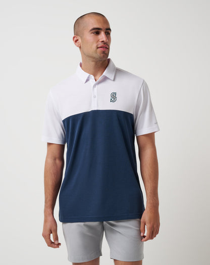 Seattle Mariners Home Run Leader Polo White/Navy | Travis Mathew