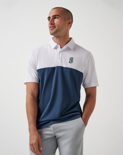 Seattle Mariners Home Run Leader Polo White/Navy | Travis Mathew