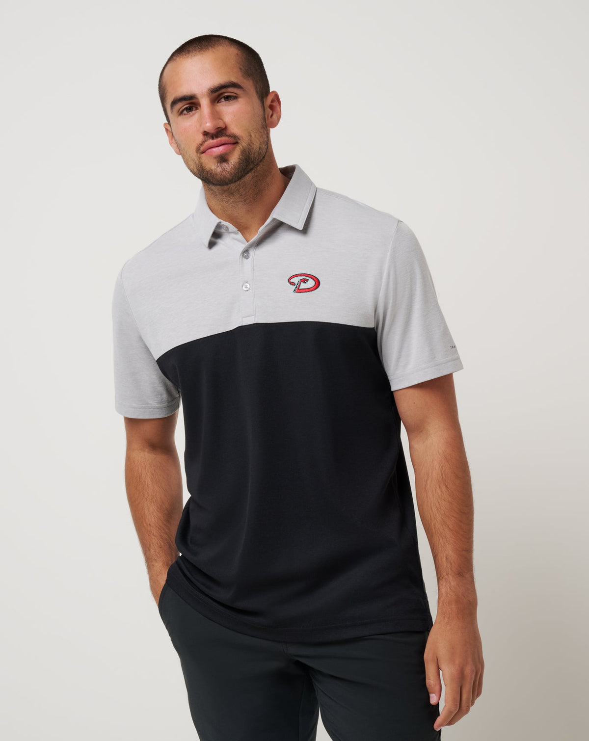 Arizona Diamondbacks Home Run Leader Polo Heather Grey/Black | Travis Mathew