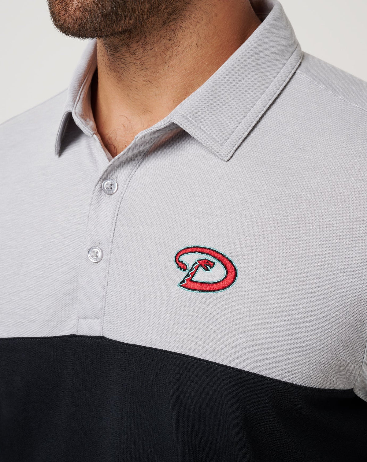 Arizona Diamondbacks Home Run Leader Polo Heather Grey/Black | Travis Mathew