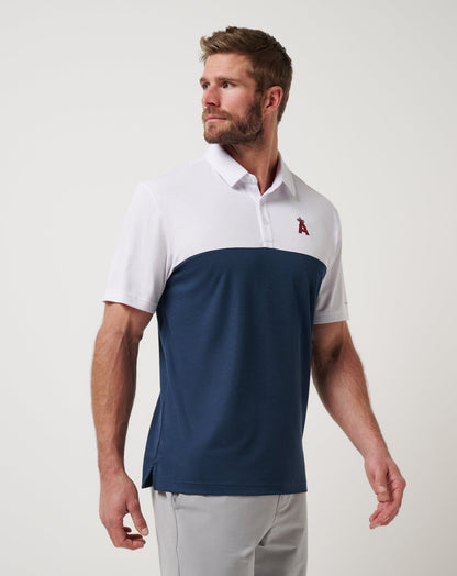 Los Angeles Angels Home Run Leader Polo White/Navy | Travis Mathew