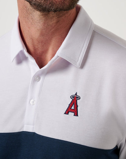 Los Angeles Angels Home Run Leader Polo White/Navy | Travis Mathew