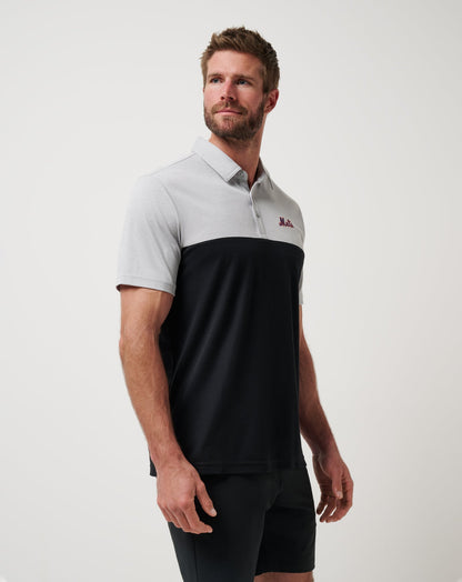 New York Mets Home Run Leader Polo Heather Grey/Black | Travis Mathew