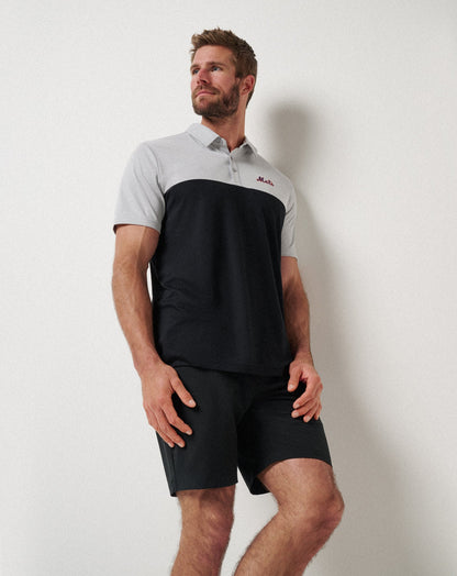 New York Mets Home Run Leader Polo Heather Grey/Black | Travis Mathew