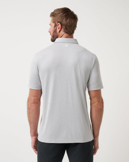 New York Mets Playoff Pitch Polo Heather Grey | Travis Mathew