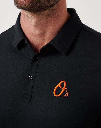 Baltimore Orioles Playoff Pitch Polo Black | Travis Mathew