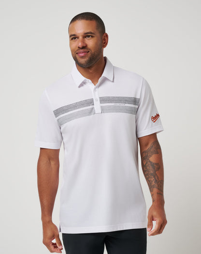 Baltimore Orioles Top Recruit Polo White | Travis Mathew