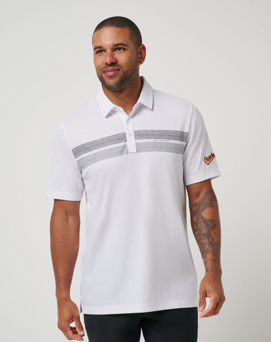 Baltimore Orioles Top Recruit Polo White | Travis Mathew