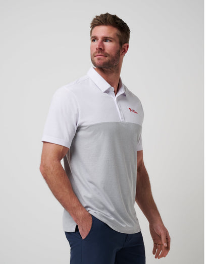 Philadelphia Phillies Home Run Leader Polo White/Heather Grey | Travis Mathew
