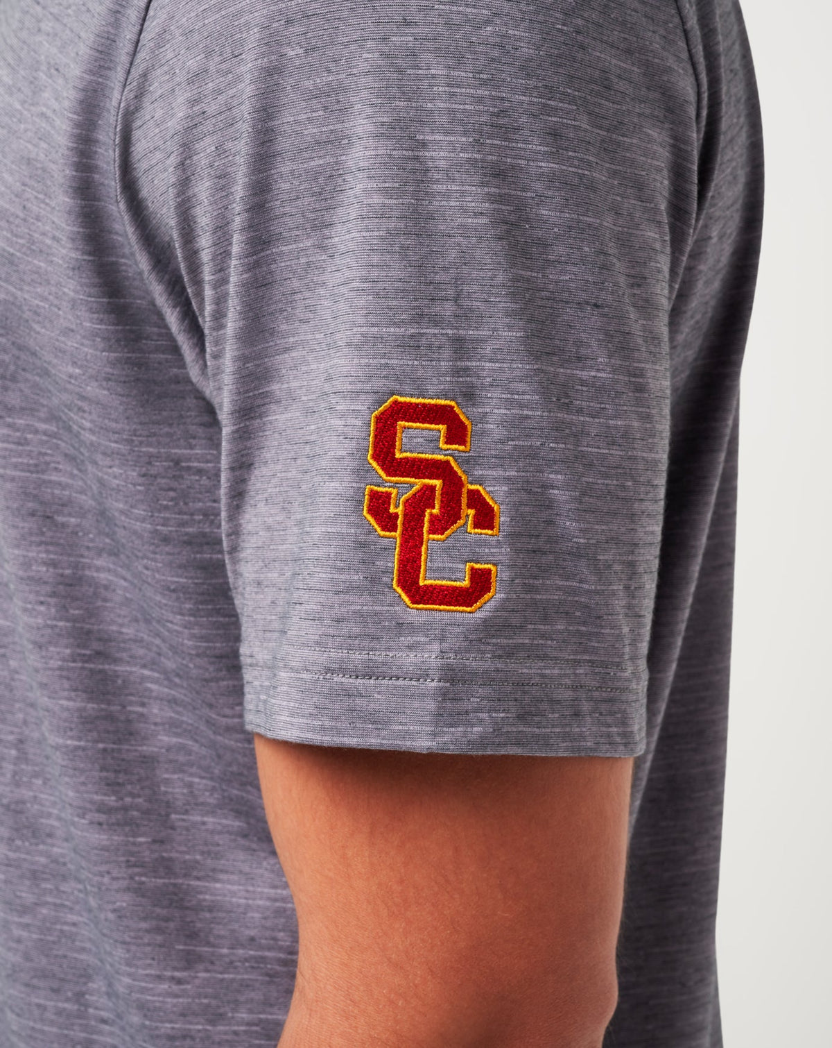 USC The Heater Polo Heather Microchip | Travis Mathew