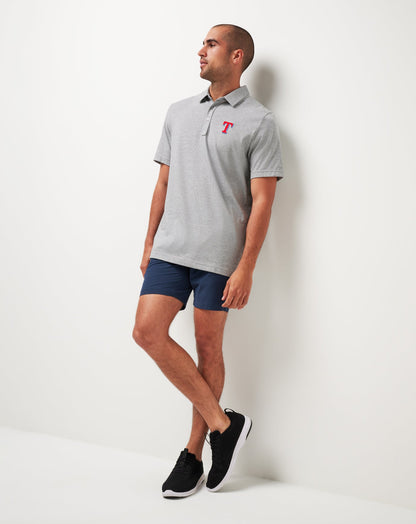 Texas Rangers The Zinna Polo Heather Grey | Travis Mathew
