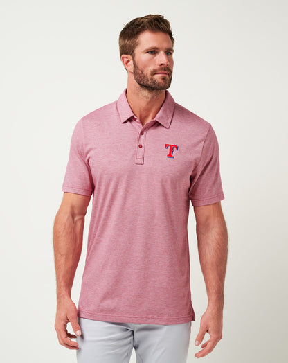 Texas Rangers The Zinna Polo Heather Cardinal | Travis Mathew