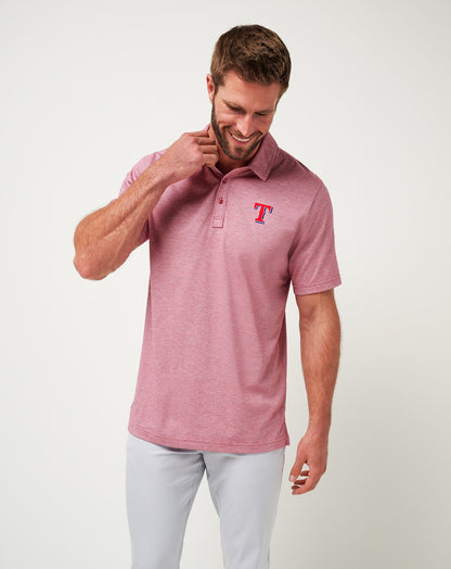 Texas Rangers The Zinna Polo Heather Cardinal | Travis Mathew
