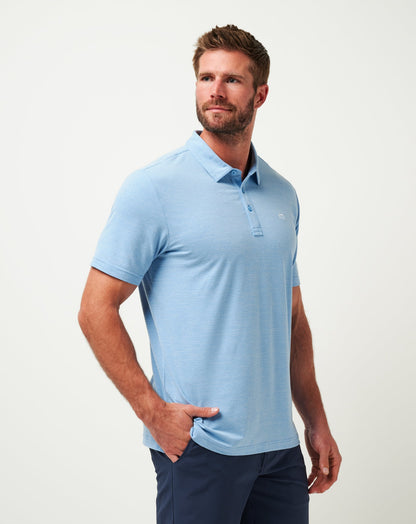 Texas Rangers The Heater Polo Heather Heritage Blue | Travis Mathew