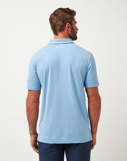 Texas Rangers The Heater Polo Heather Heritage Blue | Travis Mathew