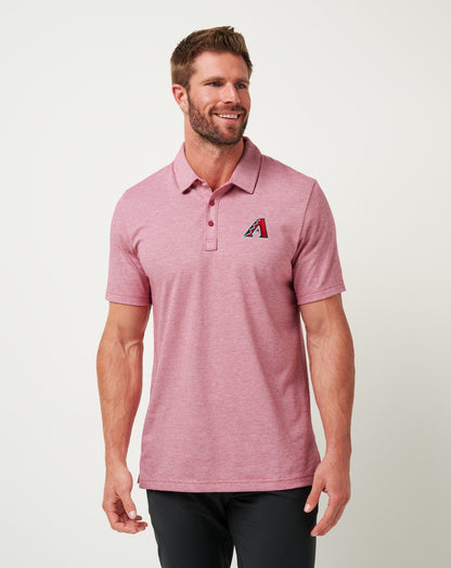Arizona Diamondbacks The Zinna Polo Heather Cardinal | Travis Mathew
