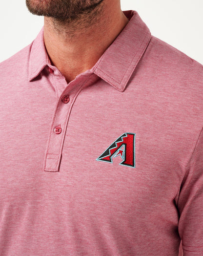 Arizona Diamondbacks The Zinna Polo Heather Cardinal | Travis Mathew