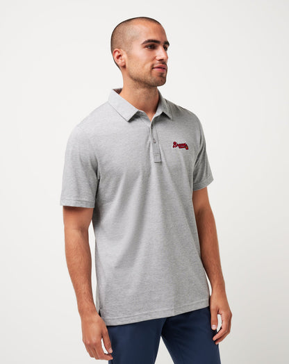 Atlanta Braves The Zinna Polo Heather Grey | Travis Mathew