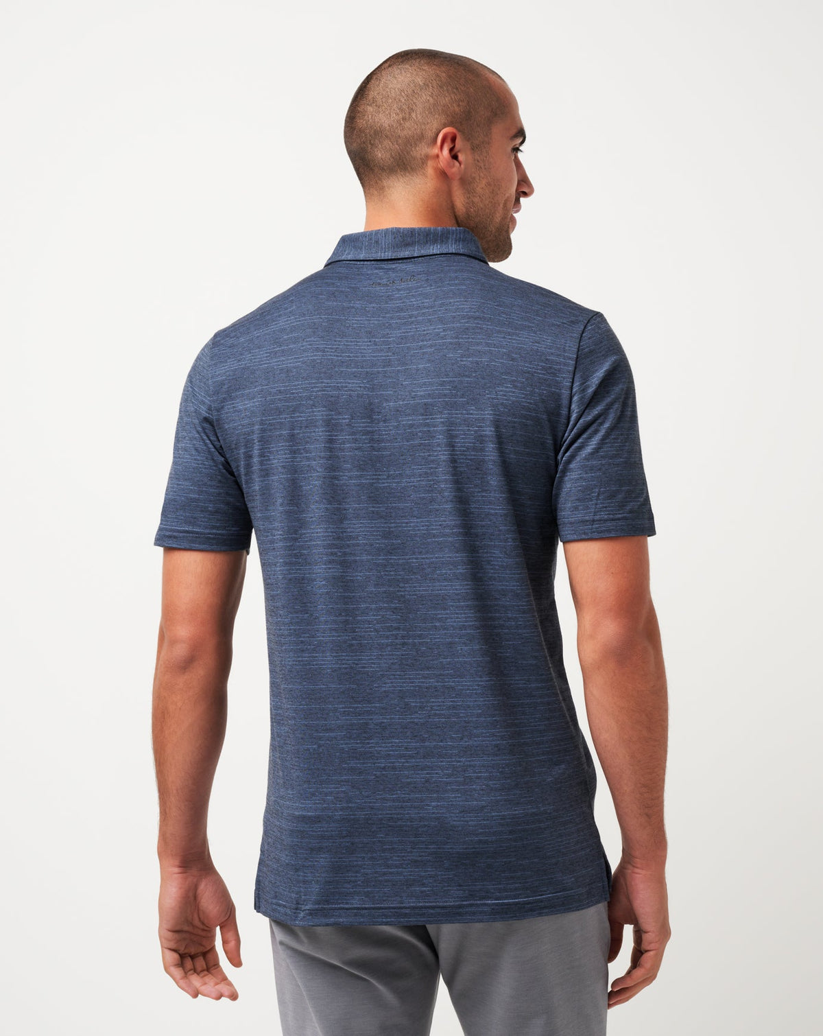 Atlanta Braves The Heater Polo Vintage Indigo/Black | Travis Mathew