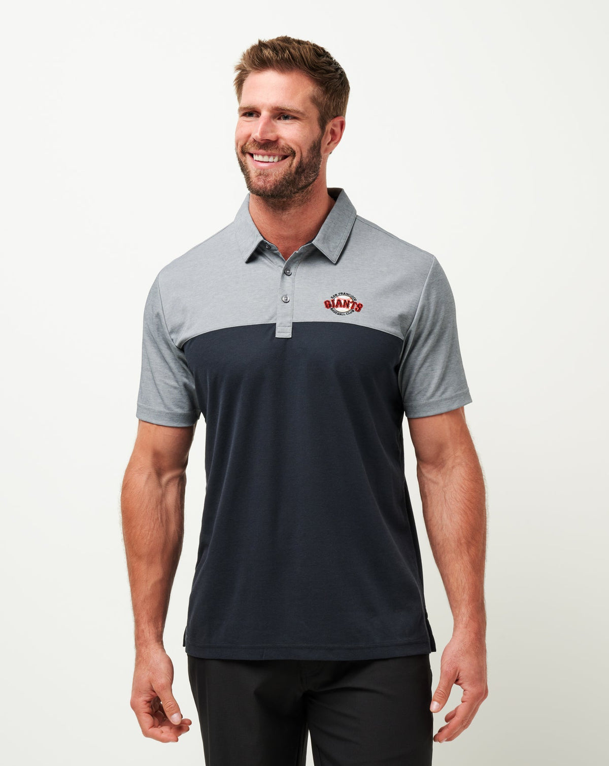 San Francisco Giants The Rudds 2.0 Polo Black/Heather Black | Travis Mathew