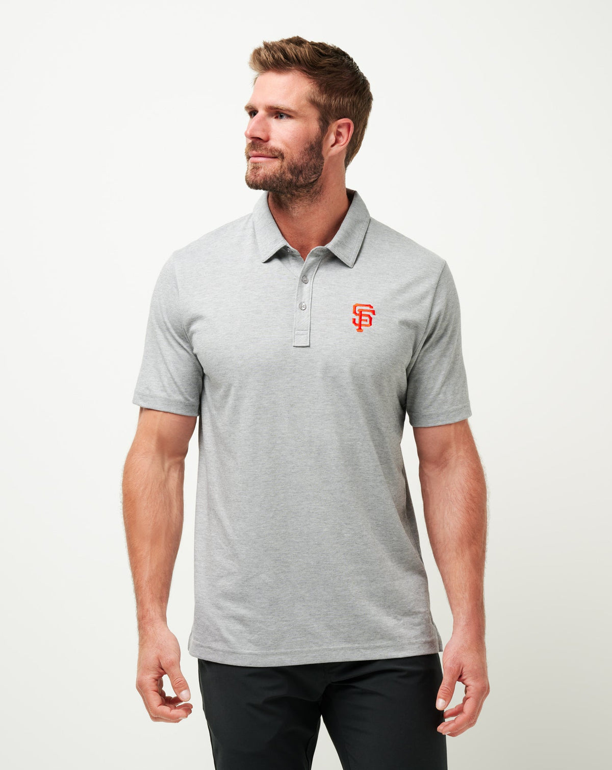 San Francisco Giants The Zinna Polo Heather Grey | Travis Mathew