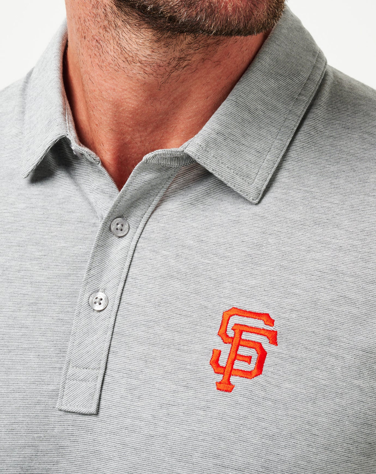 San Francisco Giants The Zinna Polo Heather Grey | Travis Mathew