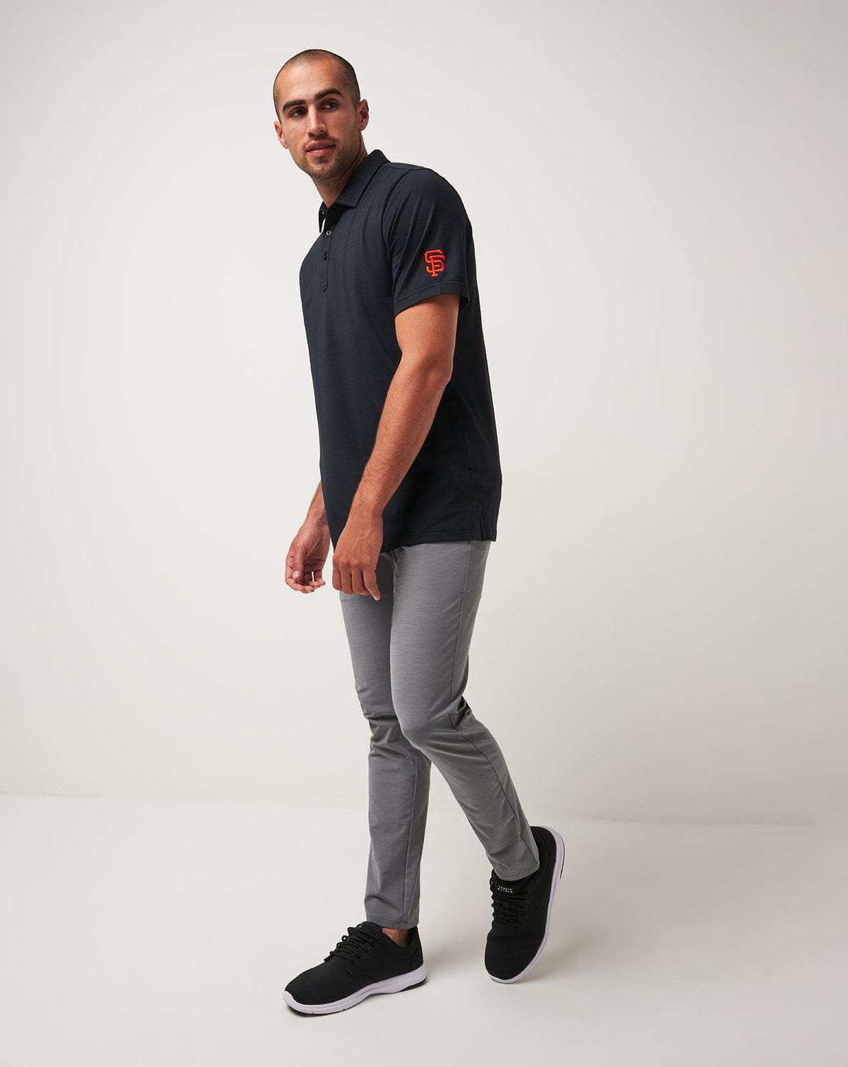 San Francisco Giants The Heater Polo Black | Travis Mathew