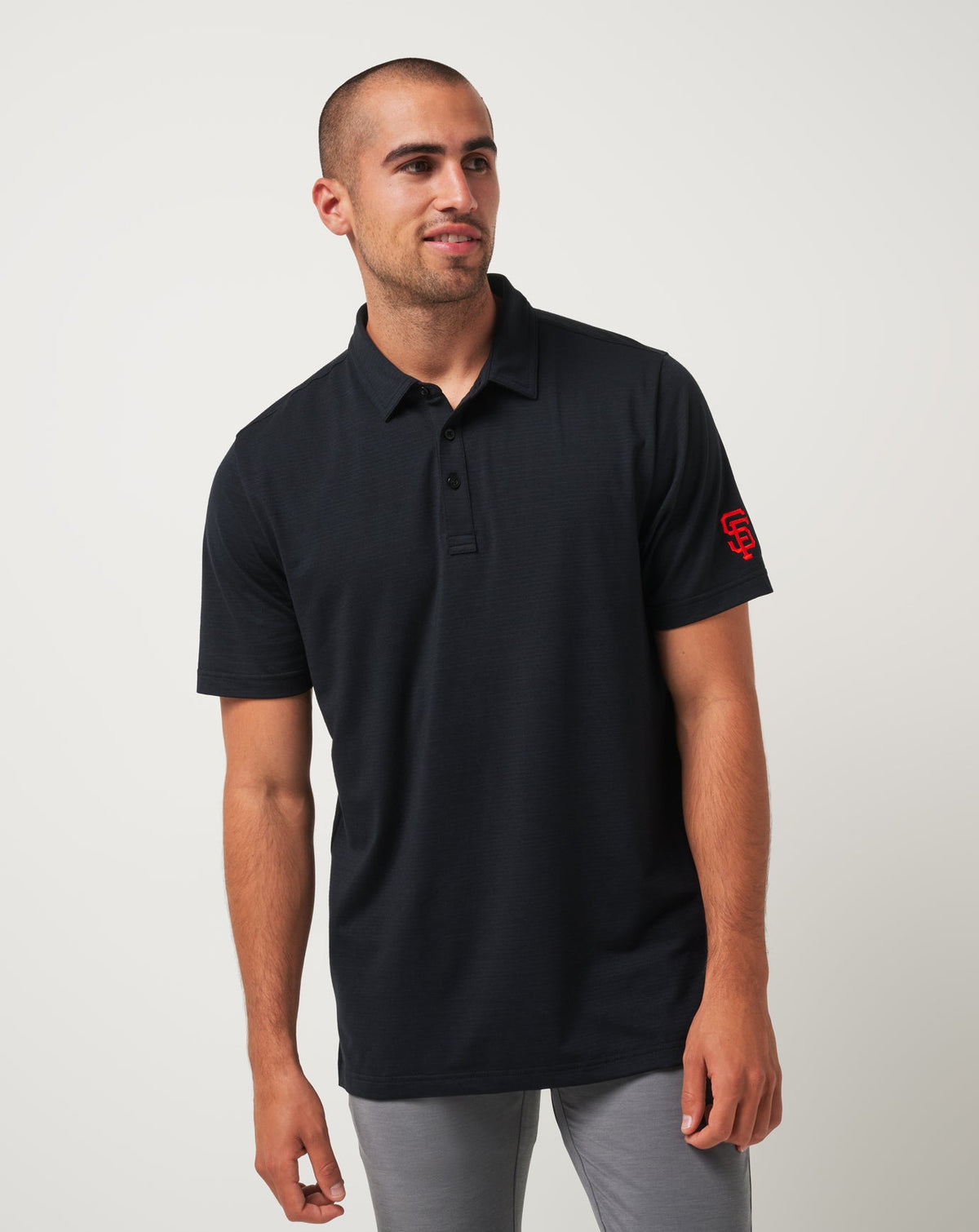 San Francisco Giants The Heater Polo Black | Travis Mathew