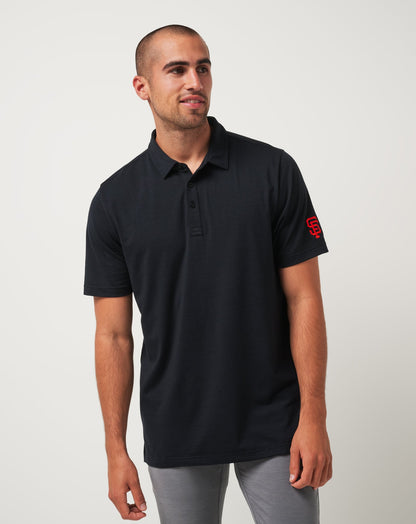 San Francisco Giants The Heater Polo Black | Travis Mathew