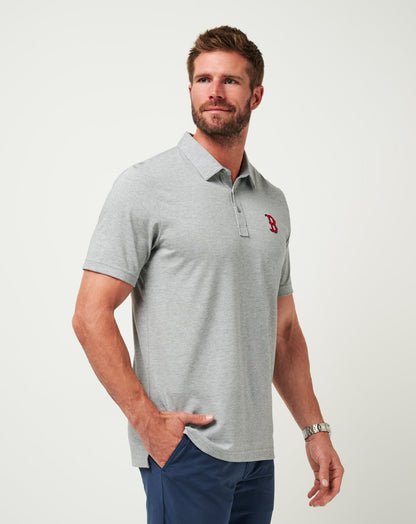 Boston Red Sox The Zinna Polo Heather Grey | Travis Mathew