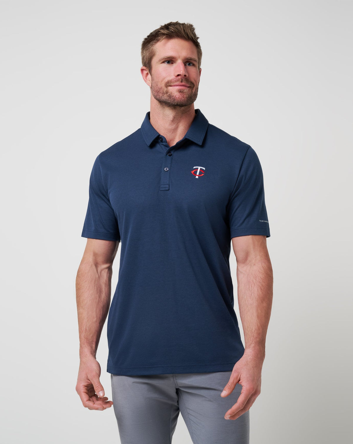 Minnesota Twins Playoff Pitch Polo Navy | Travis Mathew