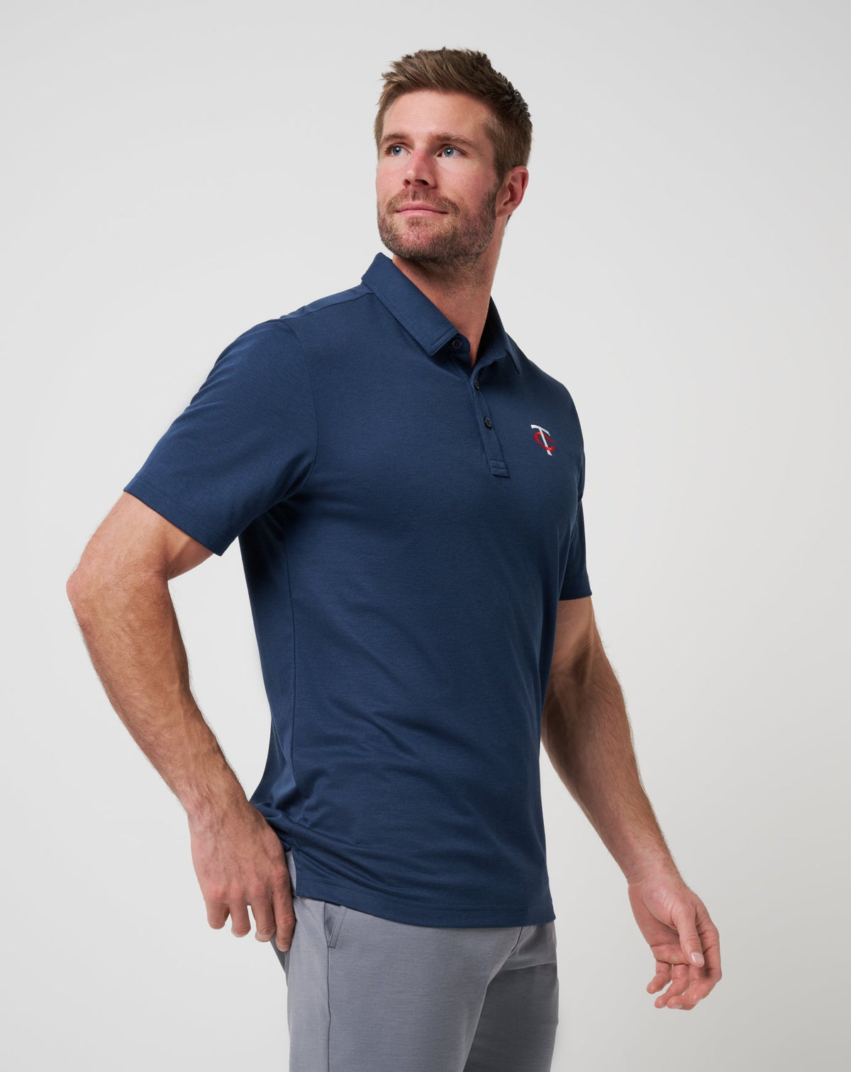 Minnesota Twins Playoff Pitch Polo Navy | Travis Mathew