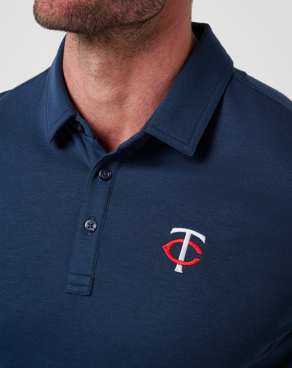 Minnesota Twins Playoff Pitch Polo Navy | Travis Mathew