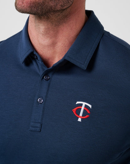 Minnesota Twins Playoff Pitch Polo Navy | Travis Mathew